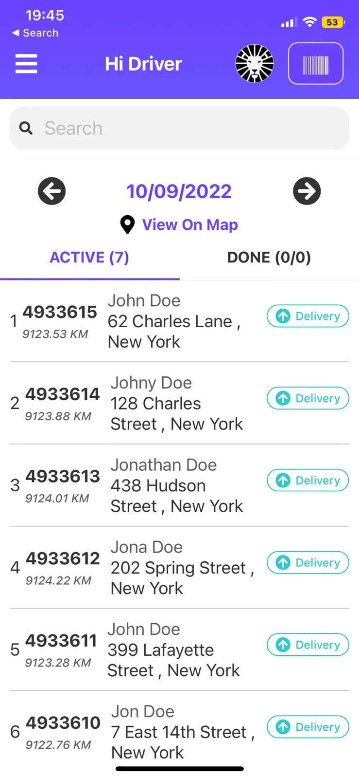 Screenshot: The Driver App