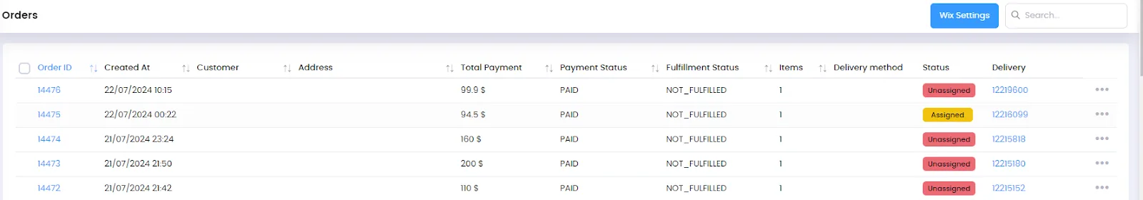Screenshot: Manual Delivery Creation Through LionWheel